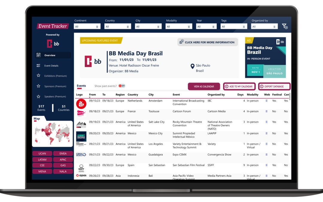 BB Media Lanza Nuevo Servicio Event Tracker 