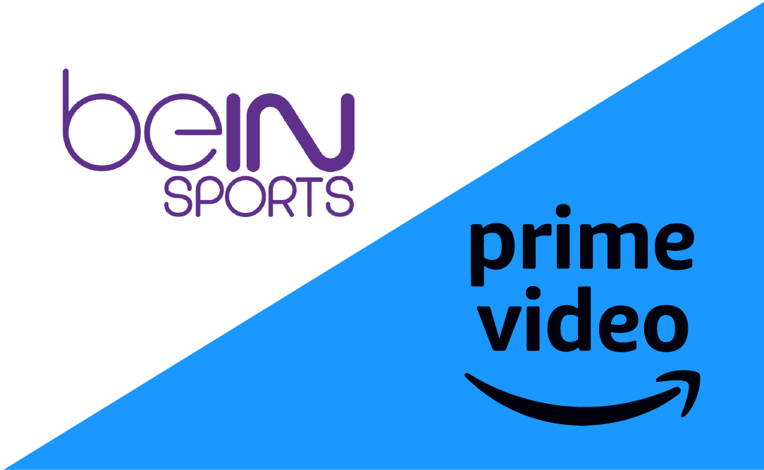 BEIN Sports and Prime Video's logos